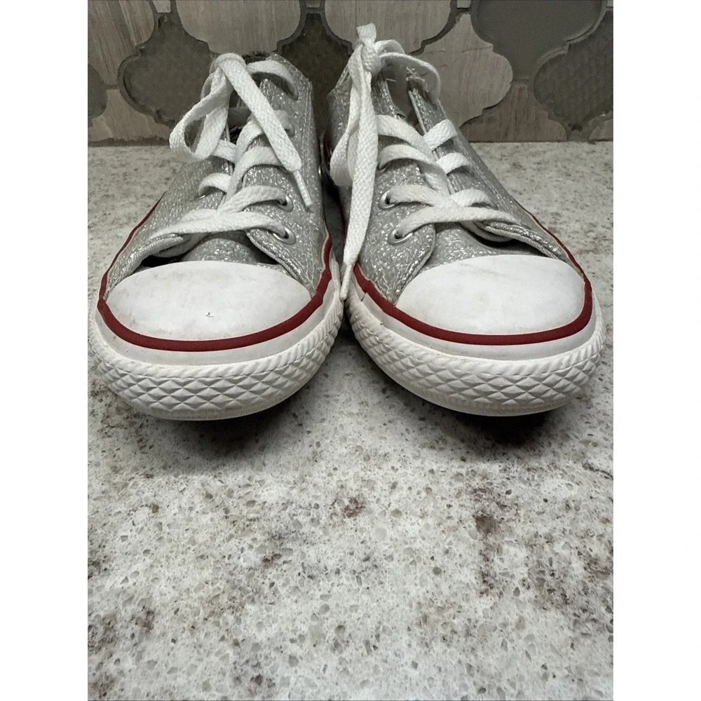 Converse‎ All Star Chuck Taylor Shoes Junior Size 2 All Over Glitter Low Top